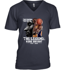The Mamba The Myth The Legend Kobe Bryant 1987 2020 Men's V-Neck - kambletee