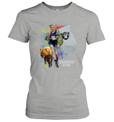 Harley Quinn Oakland Raiders Of Prey Women's T-Shirt - kambletee