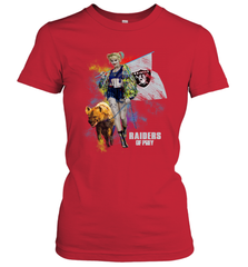 Harley Quinn Oakland Raiders Of Prey Women's T-Shirt - kambletee