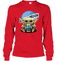 Yoda hug Blue Moon Long Sleeve T-Shirt - kambletee