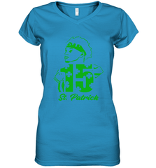 Happy St. Patrick's Day 15 Patrick Mahomes Kansas City Chiefs Women's V-Neck - kambletee