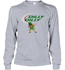 St Patricks day Irish Dilly Dilly Leprechaun dabbing Long Sleeve T-Shirt - kambletee