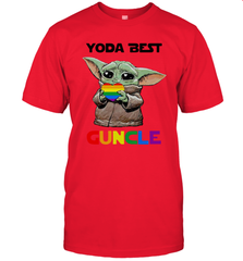 Star Wars Baby Yoda best Guncle LGBT Pride Men's T-Shirt - kambletee