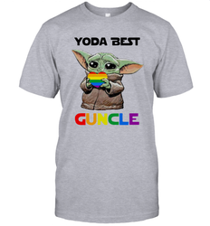 Star Wars Baby Yoda best Guncle LGBT Pride Men's T-Shirt - kambletee