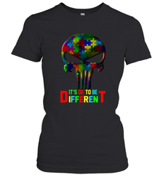 Skull it is ok to be different Women's T-Shirt - kambletee