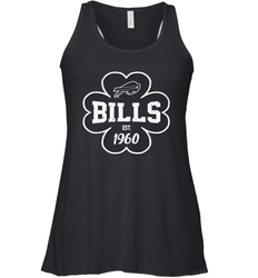 Patrick's Day Shamrock For Buffalo Bills Fans Racerback Tank - kambletee