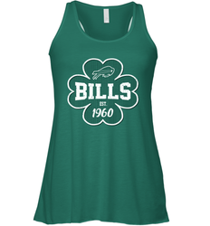 Patrick's Day Shamrock For Buffalo Bills Fans Racerback Tank - kambletee