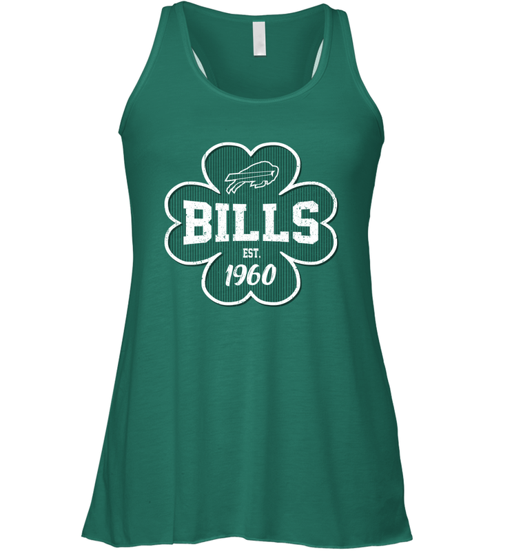 Patrick's Day Shamrock For Buffalo Bills Fans Racerback Tank - kambletee