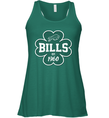 Patrick's Day Shamrock For Buffalo Bills Fans Racerback Tank - kambletee