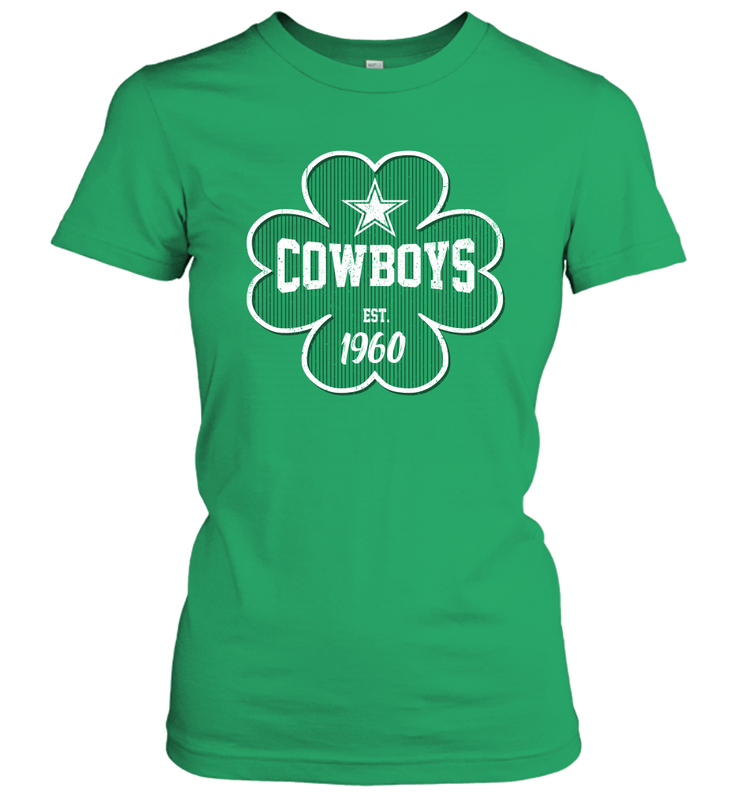 Patrick's Day Shamrock For Dallas Cowboys Fans Women's T-Shirt - kambletee