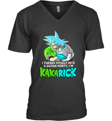 Kakarick I turned myself into a saiyan Rick And Morty Men's V-Neck - kambletee