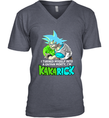 Kakarick I turned myself into a saiyan Rick And Morty Men's V-Neck - kambletee