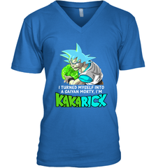 Kakarick I turned myself into a saiyan Rick And Morty Men's V-Neck - kambletee