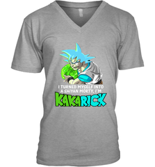 Kakarick I turned myself into a saiyan Rick And Morty Men's V-Neck - kambletee