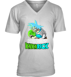 Kakarick I turned myself into a saiyan Rick And Morty Men's V-Neck - kambletee