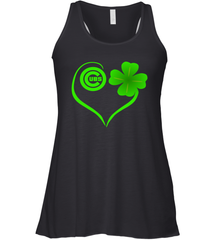Chicago Cubs St Patrick's Day Heart Racerback Tank - kambletee