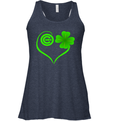 Chicago Cubs St Patrick's Day Heart Racerback Tank - kambletee