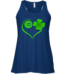 Chicago Cubs St Patrick's Day Heart Racerback Tank - kambletee