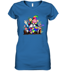 Gnome playing guitar St Patrick's Day Women's V-Neck - kambletee