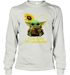 Baby Yoda Just It's Not Religion It's Relationship Long Sleeve T-Shirt - kambletee