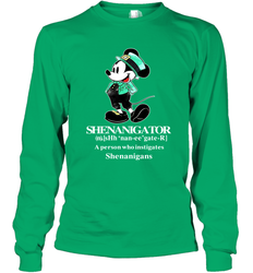 Mickey St Patricks day Shenanigator define Long Sleeve T-Shirt - kambletee