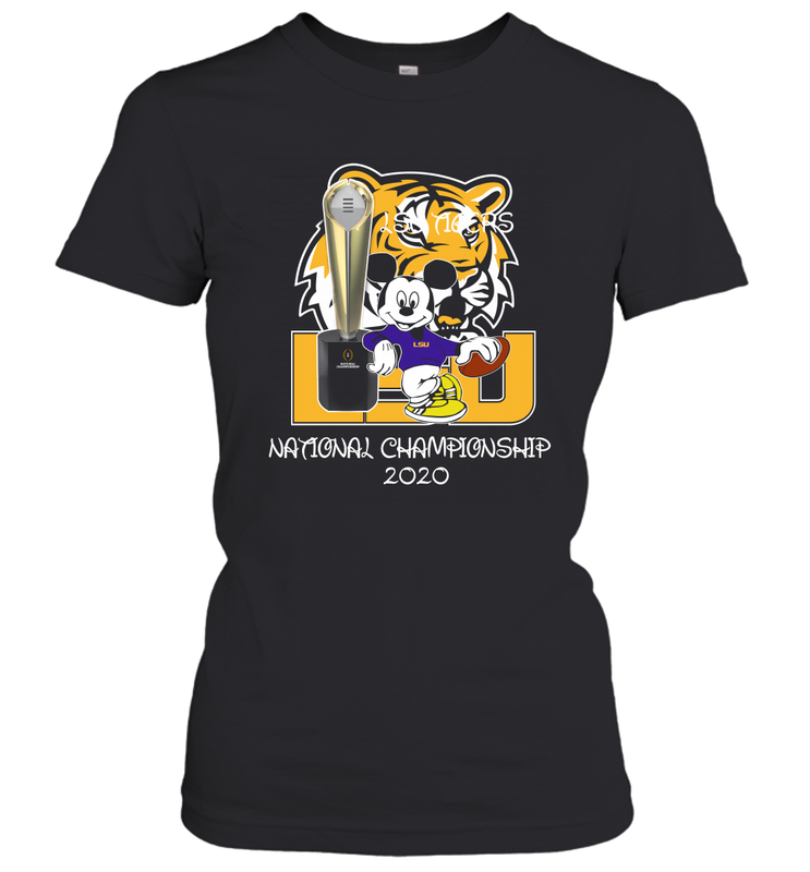 LSU Tigers Mickey Mouse National Championship 2020 Women's T-Shirt - kambletee