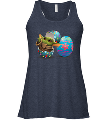 Easter Eggs Baby Yoda Racerback Tank - kambletee