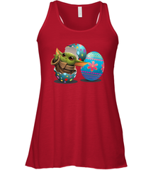 Easter Eggs Baby Yoda Racerback Tank - kambletee