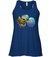 Easter Eggs Baby Yoda Racerback Tank - kambletee