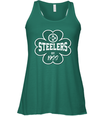 Patrick's Day Shamrock For Pittsburgh Steelers Fans Racerback Tank - kambletee