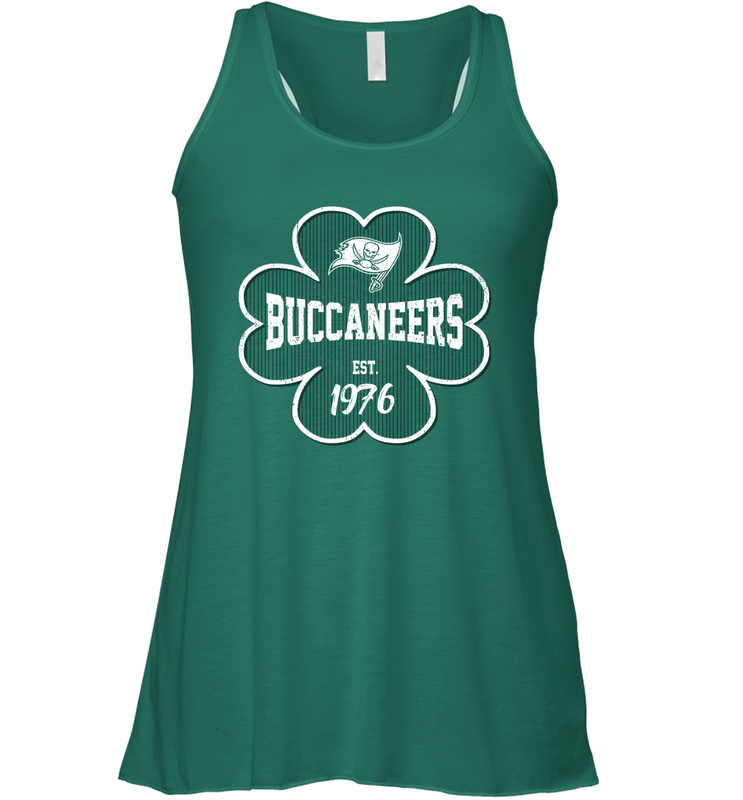 Patrick's Day Shamrock For Tampa Bay Buccaneers Fans Racerback Tank - kambletee