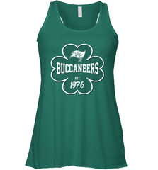 Patrick's Day Shamrock For Tampa Bay Buccaneers Fans Racerback Tank - kambletee