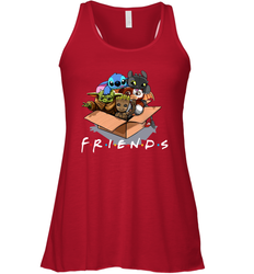 Baby Yoda Groot Stitch Toothless and Gizmo friends Racerback Tank - kambletee