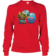 Easter Eggs Baby Yoda Long Sleeve T-Shirt - kambletee