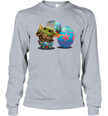Easter Eggs Baby Yoda Long Sleeve T-Shirt - kambletee