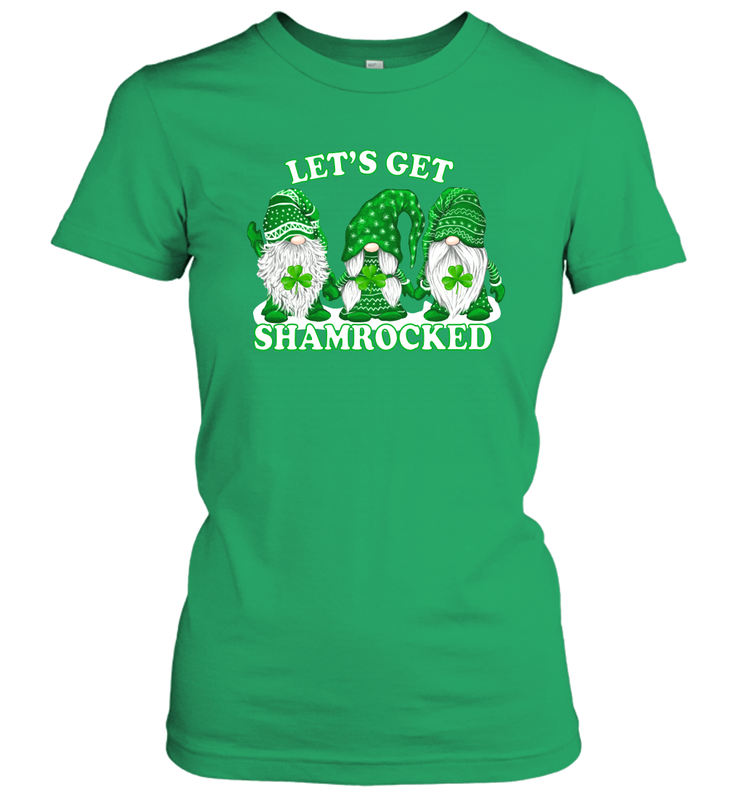 Gnomes let's get shamrocked St. Patrick's day Women's T-Shirt - kambletee