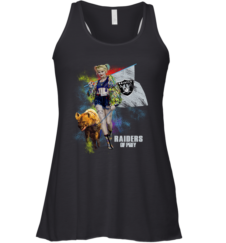 Harley Quinn Oakland Raiders Of Prey Racerback Tank - kambletee