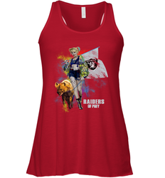 Harley Quinn Oakland Raiders Of Prey Racerback Tank - kambletee