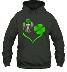 Elephant irish heart st patrick's day Hoodie - kambletee
