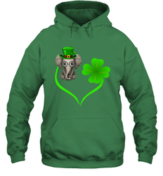 Elephant irish heart st patrick's day Hoodie - kambletee