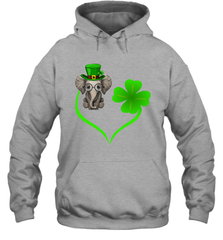 Elephant irish heart st patrick's day Hoodie - kambletee
