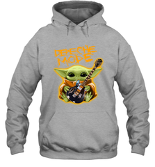 Baby Yoda Hug Guitar Depeche Mode Hoodie - kambletee