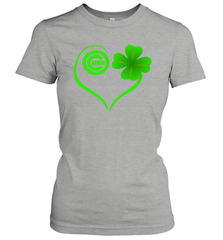 Chicago Cubs St Patrick's Day Heart Women's T-Shirt - kambletee