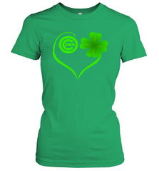 Chicago Cubs St Patrick's Day Heart Women's T-Shirt - kambletee