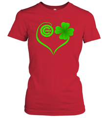 Chicago Cubs St Patrick's Day Heart Women's T-Shirt - kambletee