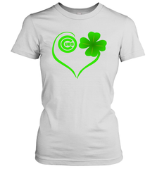 Chicago Cubs St Patrick's Day Heart Women's T-Shirt - kambletee