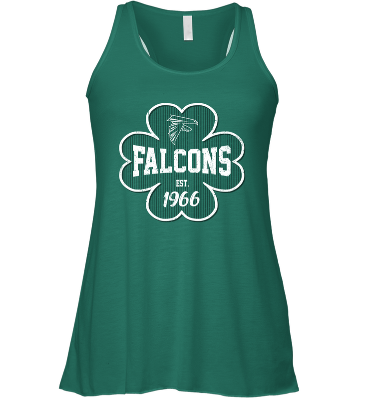 Patrick's Day Shamrock For Atlanta Falcons Fans Racerback Tank - kambletee