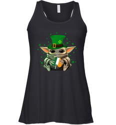 Baby Yoda Hug St Patrick's Day Racerback Tank - kambletee
