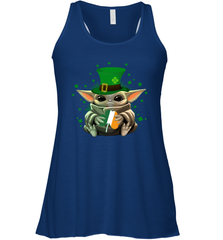 Baby Yoda Hug St Patrick's Day Racerback Tank - kambletee