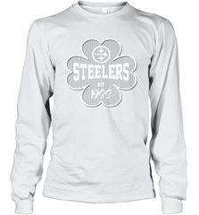 Patrick's Day Shamrock For Pittsburgh Steelers Fans Long Sleeve T-Shirt - kambletee